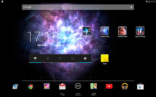 La capture d'écran La Galaxie glaciale  pour le portable et la tablette.