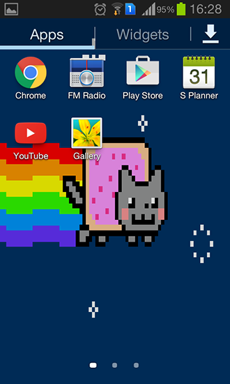 La capture d'écran Chat Nyan pour le portable et la tablette.