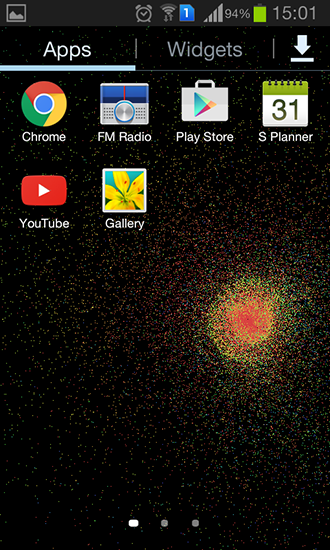 La capture d'écran Flot des particules pour le portable et la tablette.
