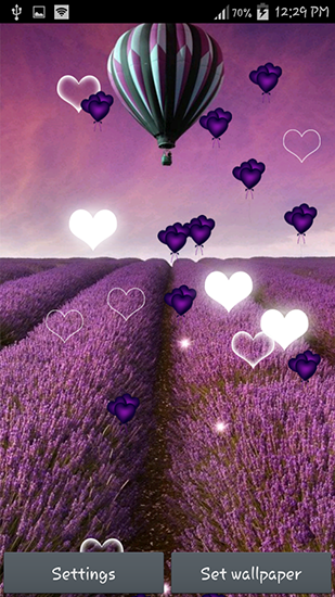 La capture d'écran Coeur violet pour le portable et la tablette.