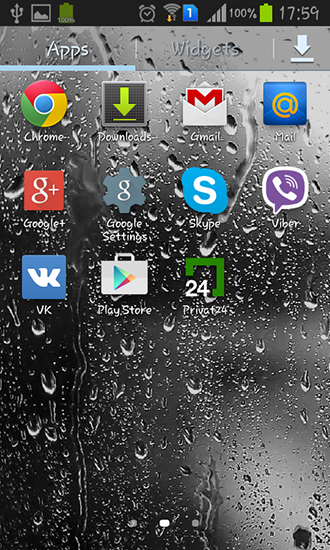 La capture d'écran Gouttes de la pluie  pour le portable et la tablette.