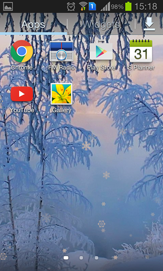 La capture d'écran Neige blanche en hiver pour le portable et la tablette.