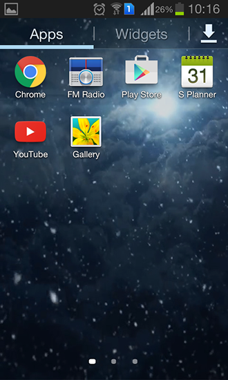 La capture d'écran Chute de neige de nuit pour le portable et la tablette.