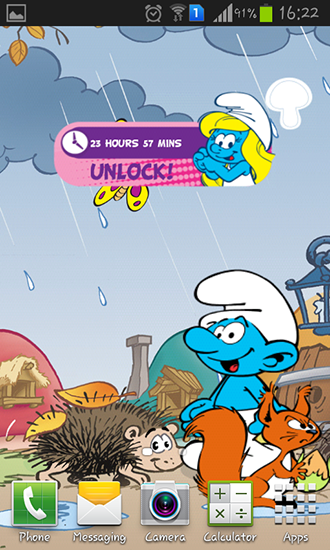 La capture d'écran Les Smurfs pour le portable et la tablette.