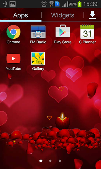 La capture d'écran Valentin 2016 pour le portable et la tablette.