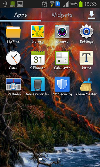 La capture d'écran Volcan pour le portable et la tablette.