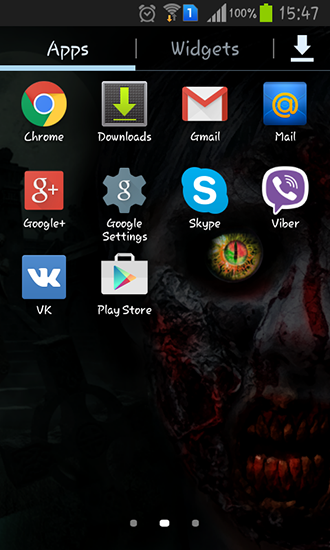 La capture d'écran Oeil de zombi pour le portable et la tablette.