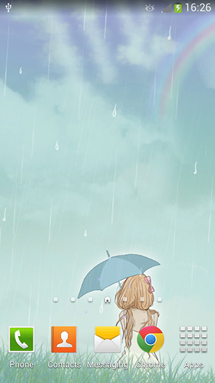 Jeune fille et jour pluvieux