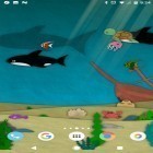 Outre le fond d'écran animé Beau fleuve de forêt  pour Android téléchargez l'apk gratuit de screensaver Mer de papier .