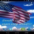 Outre le fond d'écran animé Noir obscur  pour Android téléchargez l'apk gratuit de screensaver Le drapeau des Etats-Unis 3D.