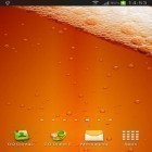 Outre le fond d'écran animé La neige deluxe  pour Android téléchargez l'apk gratuit de screensaver Bière et niveau de la batterie .
