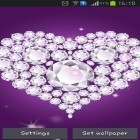 Outre le fond d'écran animé Chrono: Heure réelle   pour Android téléchargez l'apk gratuit de screensaver Coeurs de diamant.