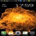 Outre le fond d'écran animé La grille de lumière  pour Android téléchargez l'apk gratuit de screensaver Explosion du feu .