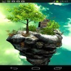 Téléchargez L`île volante 3D sur Android et d'autres fonds d'écran animés gratuits pour Sony Ericsson W302.