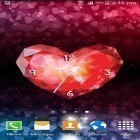 Outre le fond d'écran animé Un chat curieux pour Android téléchargez l'apk gratuit de screensaver Horloge cœur .