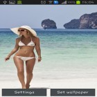 Outre le fond d'écran animé L`art vivant  pour Android téléchargez l'apk gratuit de screensaver Filles chaudes: Plage chaude.