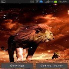 Outre le fond d'écran animé Papillon  pour Android téléchargez l'apk gratuit de screensaver Lion.