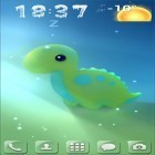 Outre le fond d'écran animé Montre digitale de néon pour Android téléchargez l'apk gratuit de screensaver Le petit dinosaure .