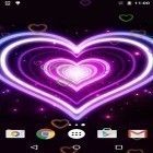 Outre le fond d'écran animé Jour de la Saint-Valentin pour Android téléchargez l'apk gratuit de screensaver Coeurs de néon.