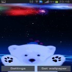 Outre le fond d'écran animé Traces  pour Android téléchargez l'apk gratuit de screensaver Amour des ours polaires.