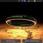 Outre le fond d'écran animé La veille de Noёl  pour Android téléchargez l'apk gratuit de screensaver Anneau de toute-puissance 3D.