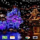Outre le fond d'écran animé Cascade romantique 3D  pour Android téléchargez l'apk gratuit de screensaver Neige: Ville nocturne .