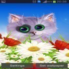 Outre le fond d'écran animé La fleur du lotus  pour Android téléchargez l'apk gratuit de screensaver Printemps: Chaton.