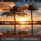 Outre le fond d'écran animé Vagues à la plage  pour Android téléchargez l'apk gratuit de screensaver Coucher du soleil.