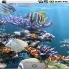 Outre le fond d'écran animé Pluie d'été: Fleurs  pour Android téléchargez l'apk gratuit de screensaver Le vrai aquarium.