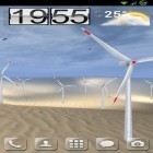 Outre le fond d'écran animé Drapeau irisé  pour Android téléchargez l'apk gratuit de screensaver Éoliennes 3D.