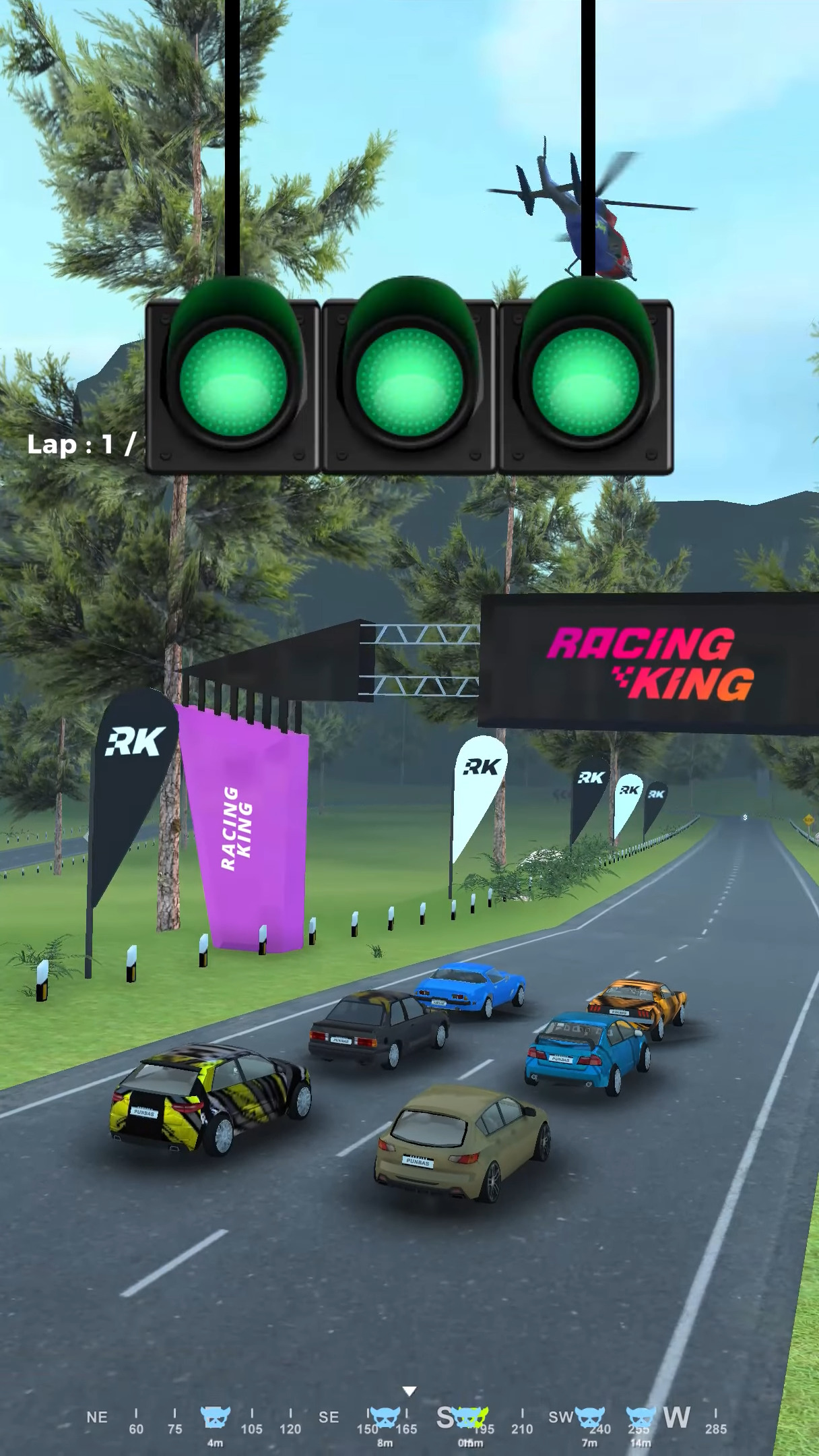 Télécharger Racing King - 3D Car Race pour Android gratuit.