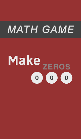 Jeu de math: Faites zéros 
