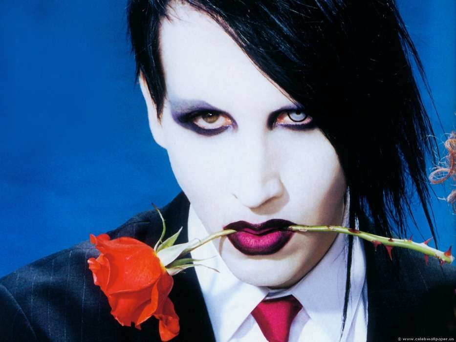 Musique,Personnes,Roses,Artistes,Hommes,Marilyn Manson