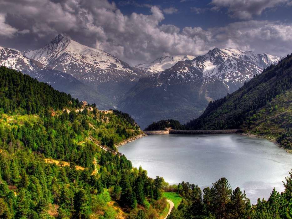 Montagnes,Lacs,Paysage,Nature
