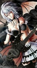 Télécharger une image Anime,Demons,Filles,Guitares pour le portable gratuitement.