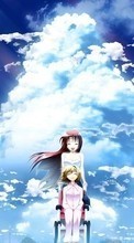 Télécharger une image Anime,Filles,Sky,Nuages pour le portable gratuitement.