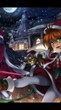 Télécharger une image Anime,Filles,Nouvelle Année,Noël pour le portable gratuitement.