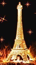 Télécharger une image Art,Etoiles,L'architecture,Tour Eiffel pour le portable gratuitement.