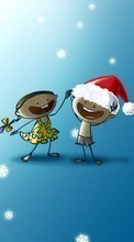 Télécharger une image Humour,Fêtes,Enfants,Nouvelle Année,Noël,Dessins pour le portable gratuitement.