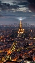 Télécharger une image Tour Eiffel,Paysage,Villes,Nuit,Paris pour le portable gratuitement.