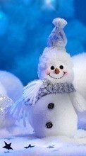 Télécharger une image Contexte,Bonhommes de neige,Nouvelle Année,Fêtes pour le portable gratuitement.
