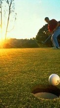 Télécharger une image 320x480 Sport,Personnes,Herbe,Sun,Golf pour le portable gratuitement.
