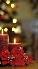 Télécharger une image Fêtes,Nouvelle Année,Noël,Bougies pour le portable gratuitement.