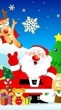 Télécharger une image 320x480 Fêtes,Nouvelle Année,Père Noël,Noël,Dessins pour le portable gratuitement.