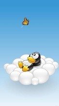 Télécharger une image 320x480 Pinguouins,Dessins pour le portable gratuitement.