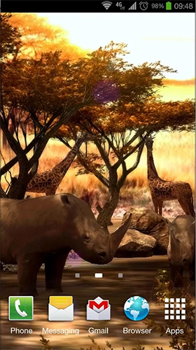 Afrique 3D  - télécharger gratuit un fond d'écran animé Interactif pour le portable.