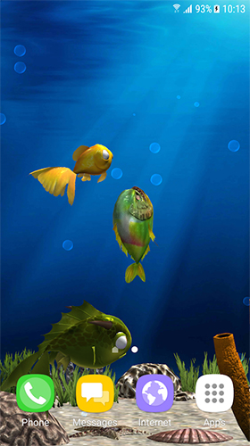 Poissons d'aquarium 3D  - télécharger gratuit un fond d'écran animé Interactif pour le portable.