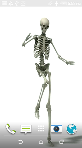 Squelette dansant  - télécharger gratuit un fond d'écran animé Interactif pour le portable.