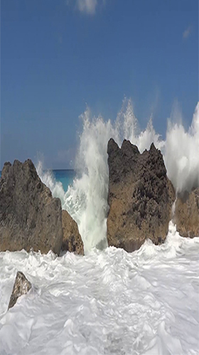Vagues d'océan  - télécharger gratuit un fond d'écran animé Paysage pour le portable.