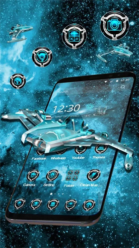 Galaxie spatiale 3D  - télécharger gratuit un fond d'écran animé Météo pour le portable.